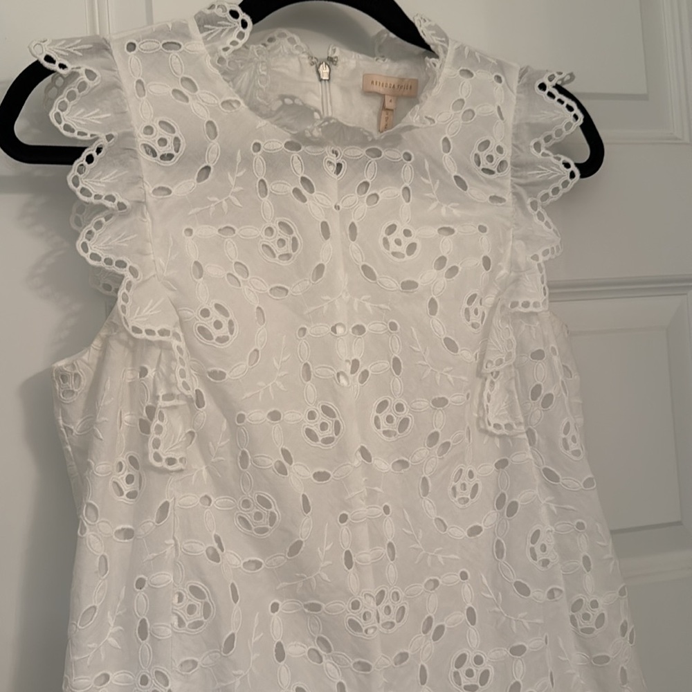 Rebecca Taylor Sleeveless Mina Eyelit Dress - Picture 8 of 15